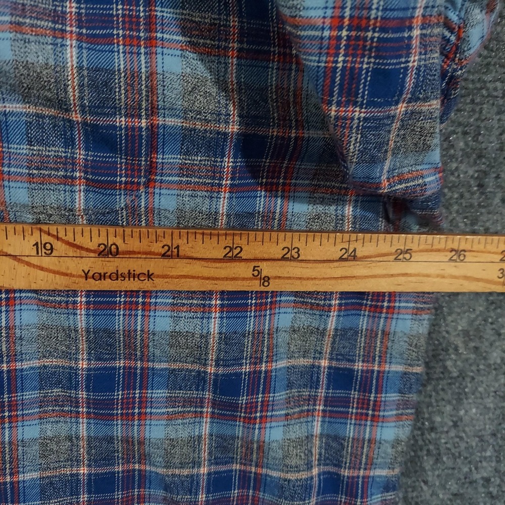 Johnnie-O Shirt Mens 2XL Blue Plaid Benedict Flannel Button Front Long Sleeve - Picture 8 of 12